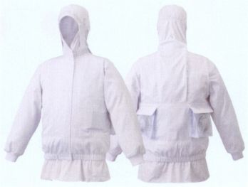 サカノ繊維・食品工場用・SKH6550・食品工場向け フード付白い空調服（男女兼用）（ファン・バッテリー別売）